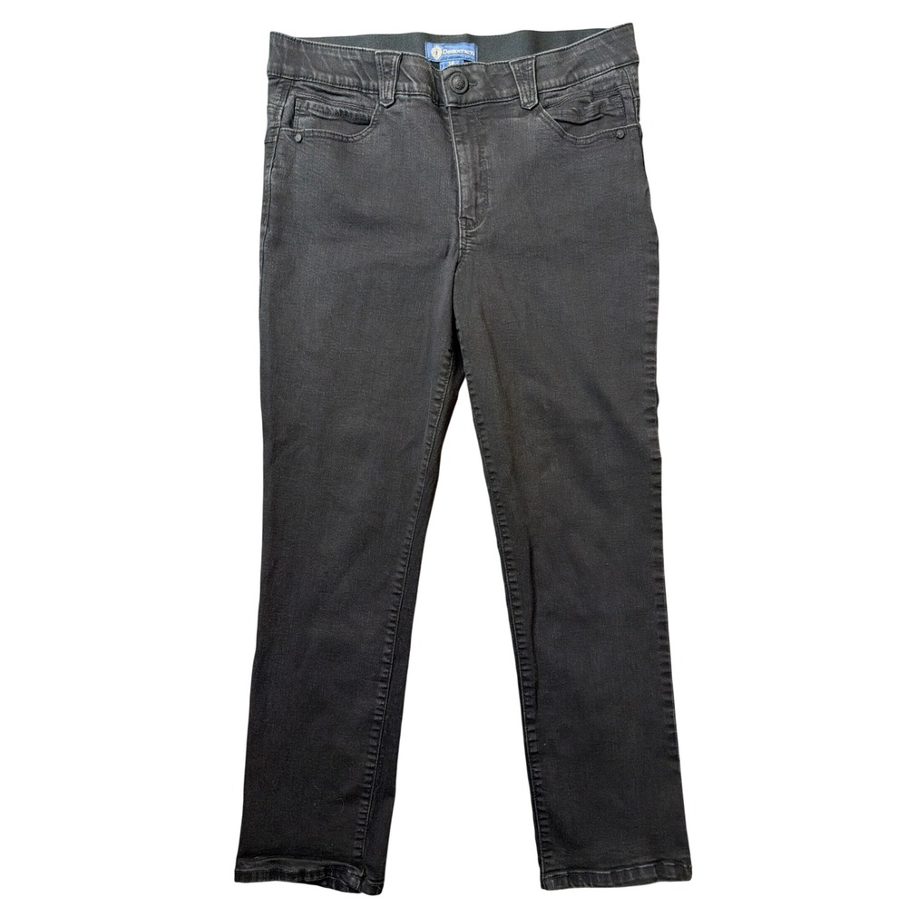 Democracy Jeans Womens 16 "Ab"solution Straight Leg Black Stretch Denim